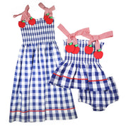 Smocked Apple Tie Strap Bloomer Set