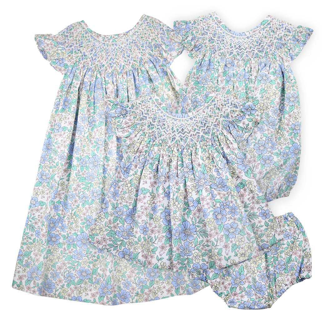 Floral Smocked Bubble