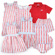 Girls Patriotic Stars Open Back Dress