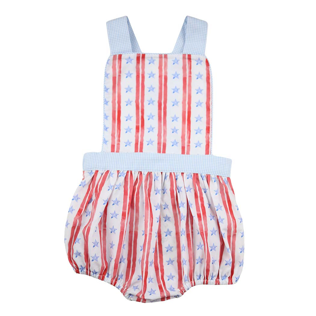 Patriotic Stars Sunsuit Bubble