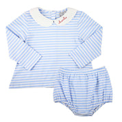 Light Blue Stripe Knit Swing Set