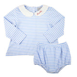 Light Blue Stripe Knit Swing Set