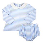 Light Blue Stripe Knit Swing Set