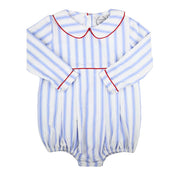 Blue Ticking Striped Bubble
