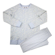 Blue Floral Print Sweatshirt