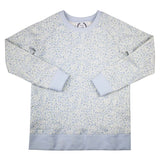 Blue Floral Print Sweatshirt