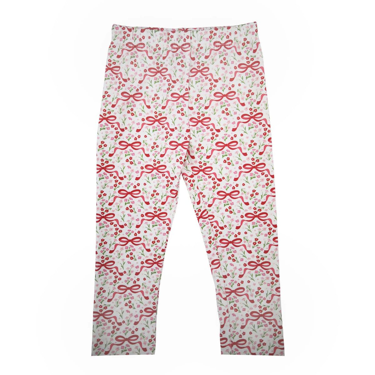 Red Bow Print Leggings