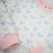 Girls Bow Print Sweatshirt
