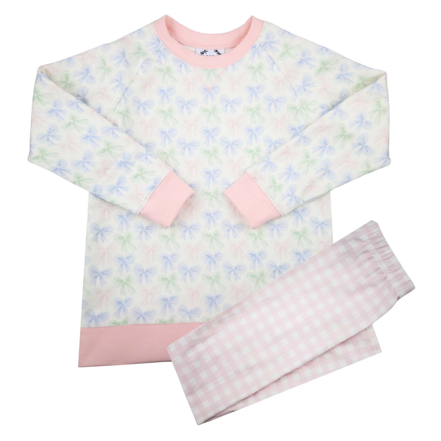 Girls Baby Pink Gingham Print Leggings