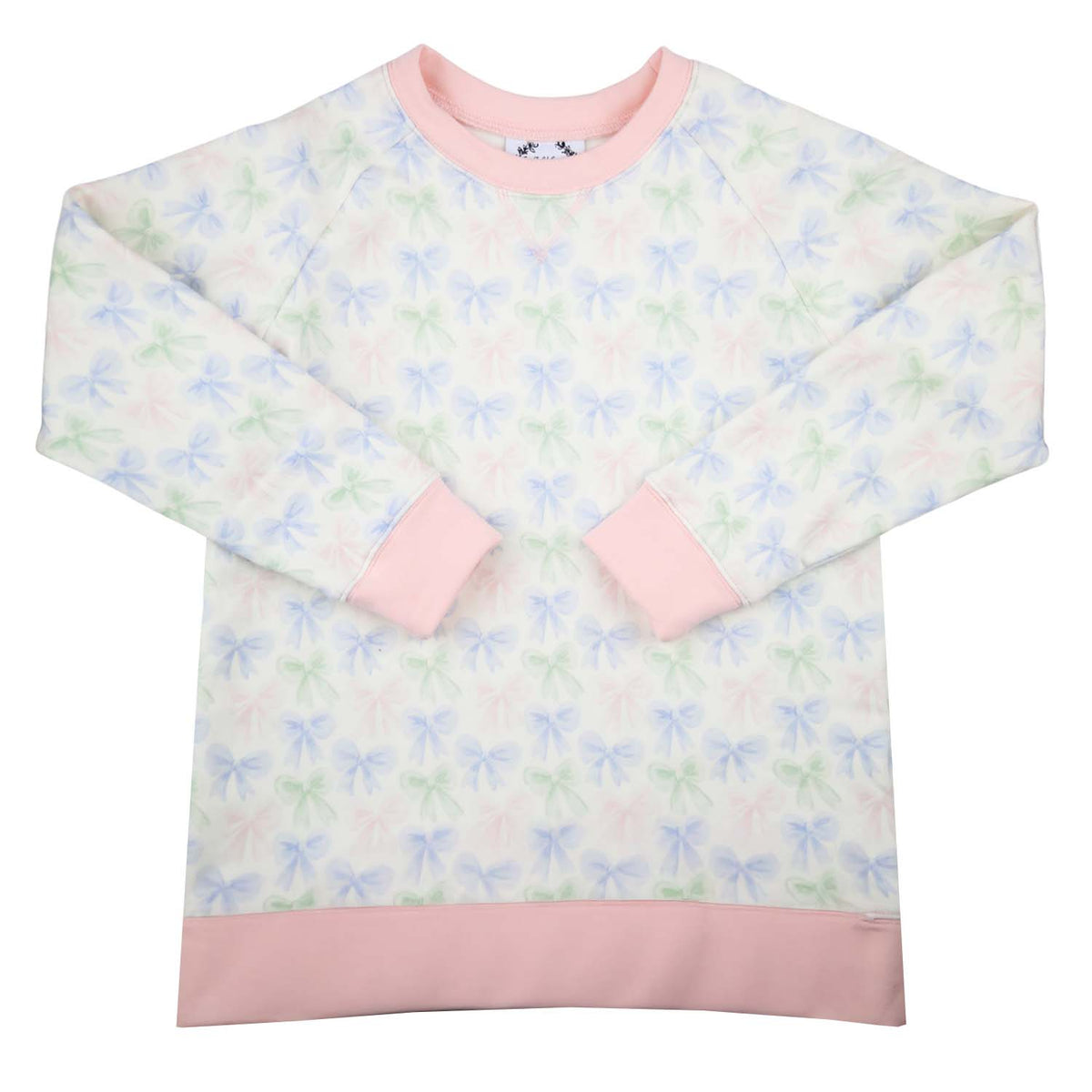 Girls Bow Print Sweatshirt