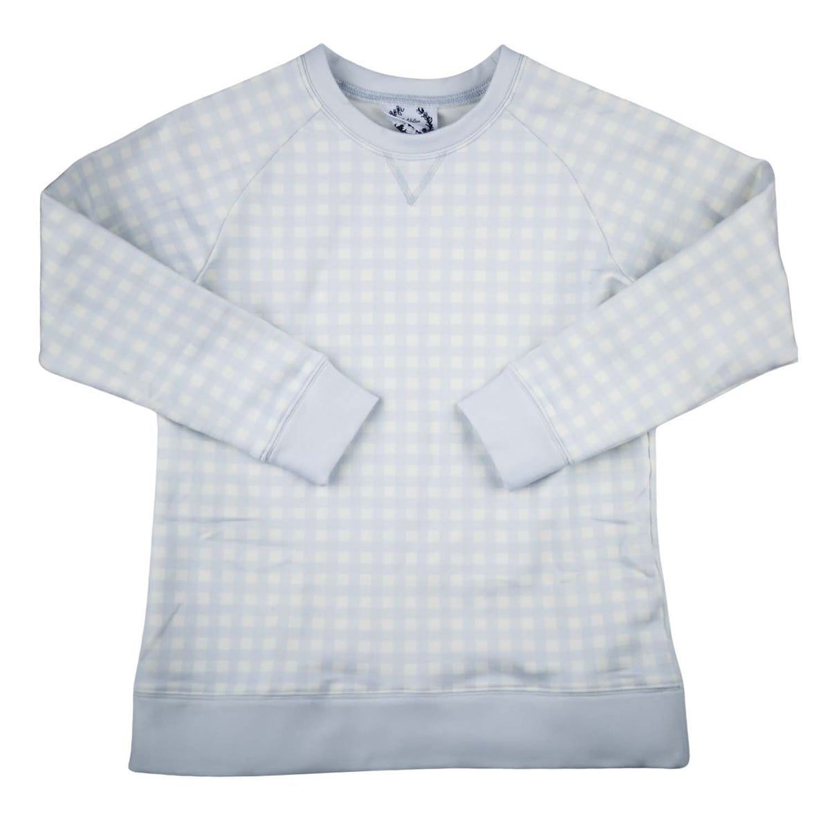 Baby Blue Gingham Sweatshirt