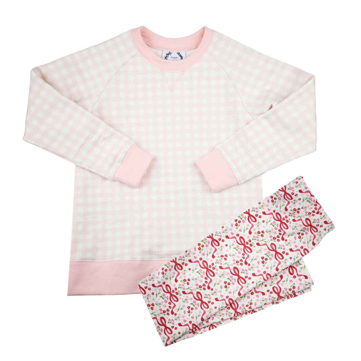 Baby Pink Gingham Sweatshirt