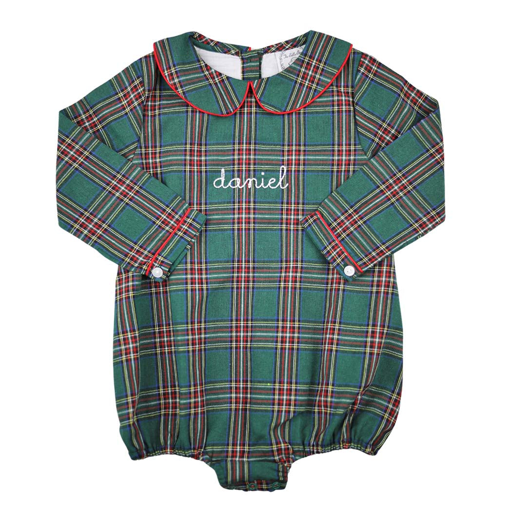 Christmas Green Tartan Bubble