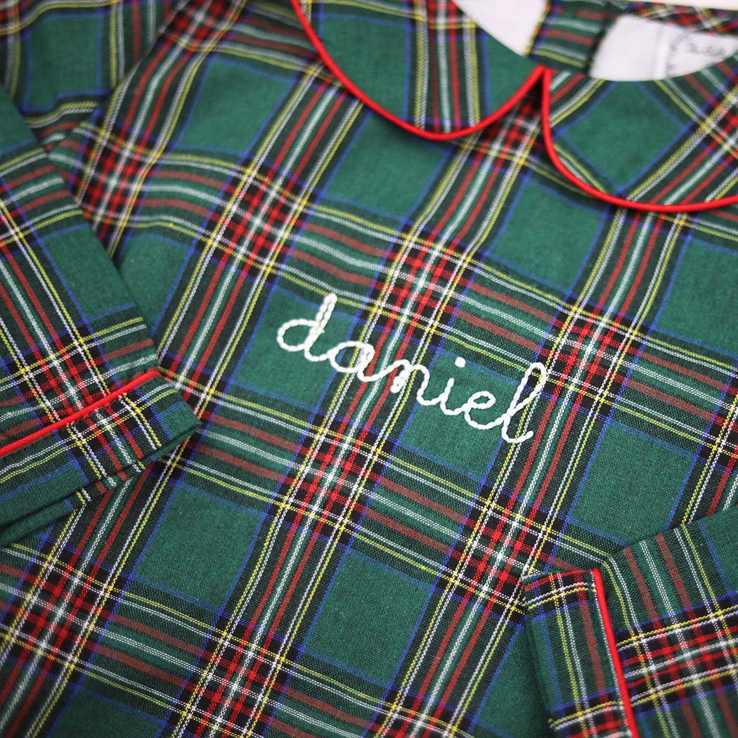 Christmas Green Tartan Bubble