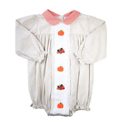 Thanksgiving Girls Khaki Gingham Bubble