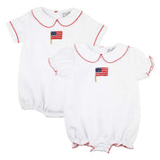 Boys Patriotic Honeycomb Flag Bubble
