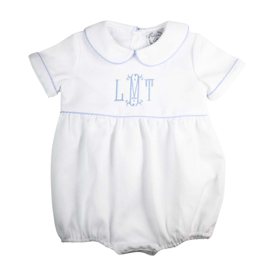 White & Blue Honeycomb Boy Bubble