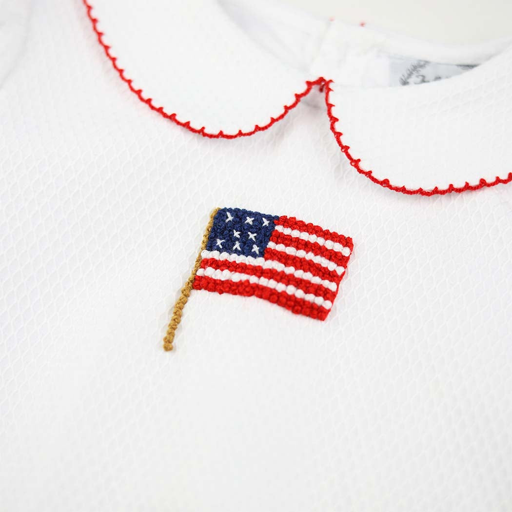 Girls Patriotic Honeycomb Flag Bubble