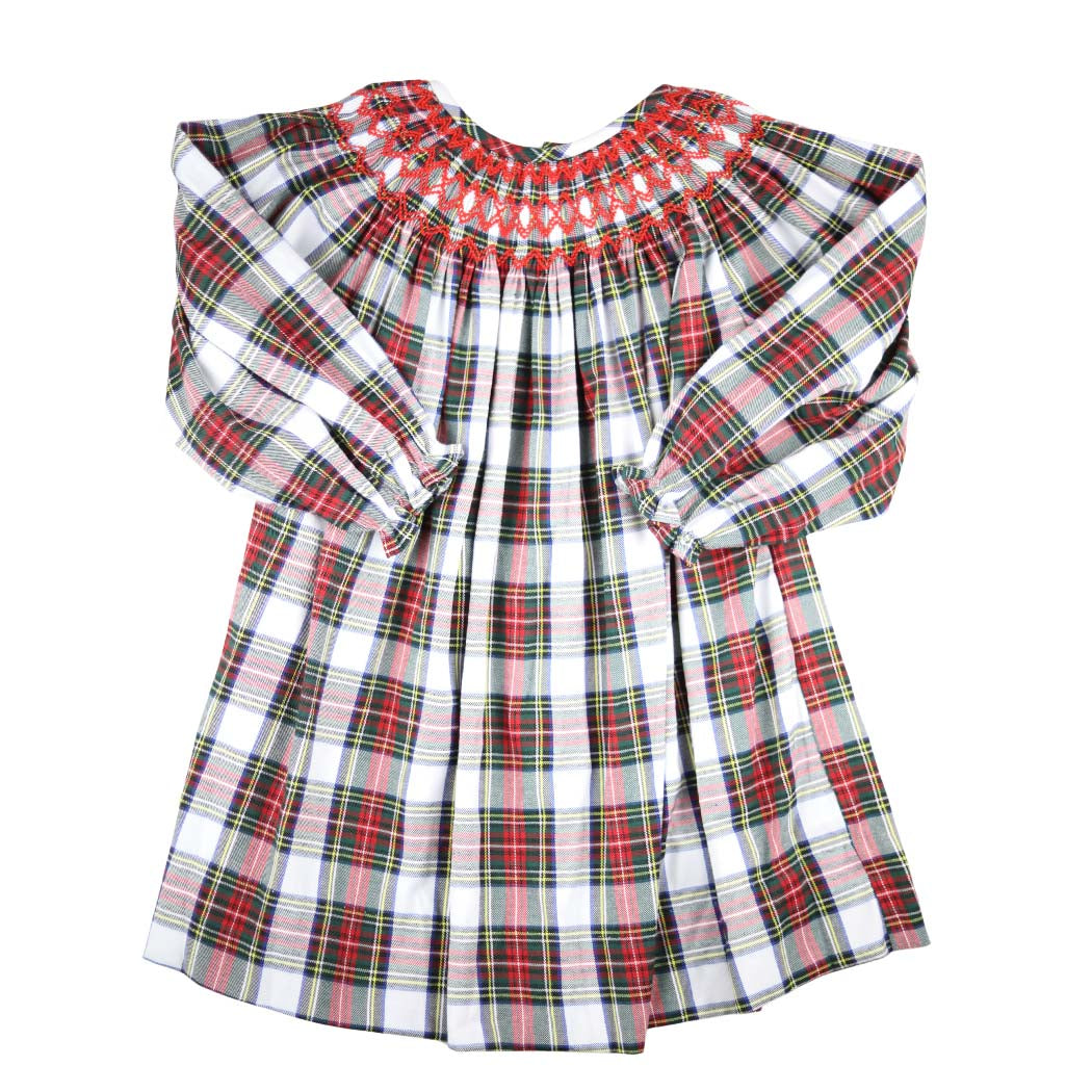 Smocked Tartan Christmas Dress