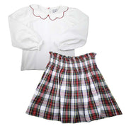 Christmas Tartan Smocked Skirt