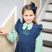 Brigid Green Gingham Bow Top