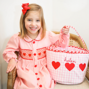 Gingham Heart Bucket