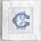 Vintage Initial Cocktail Napkins