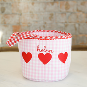 Gingham Heart Bucket
