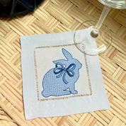 Grandmillennial Bunny Cocktail Napkin