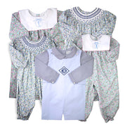 Navy Blue Gingham Peter Pan Shirt