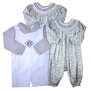 Navy Blue Gingham Peter Pan Shirt