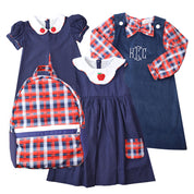 Primary Plaid Bow Top