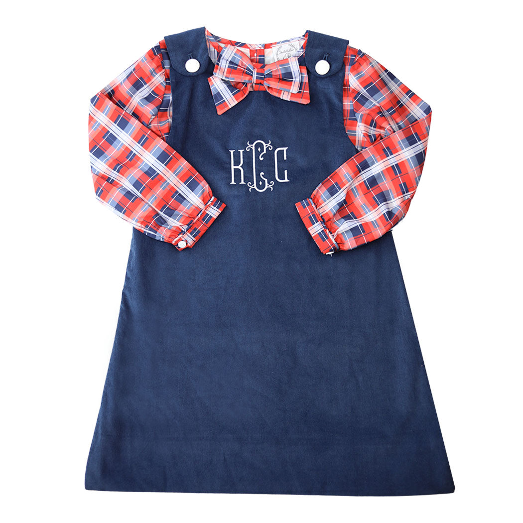 Primary Plaid Bow Top
