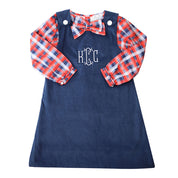Primary Plaid Bow Top