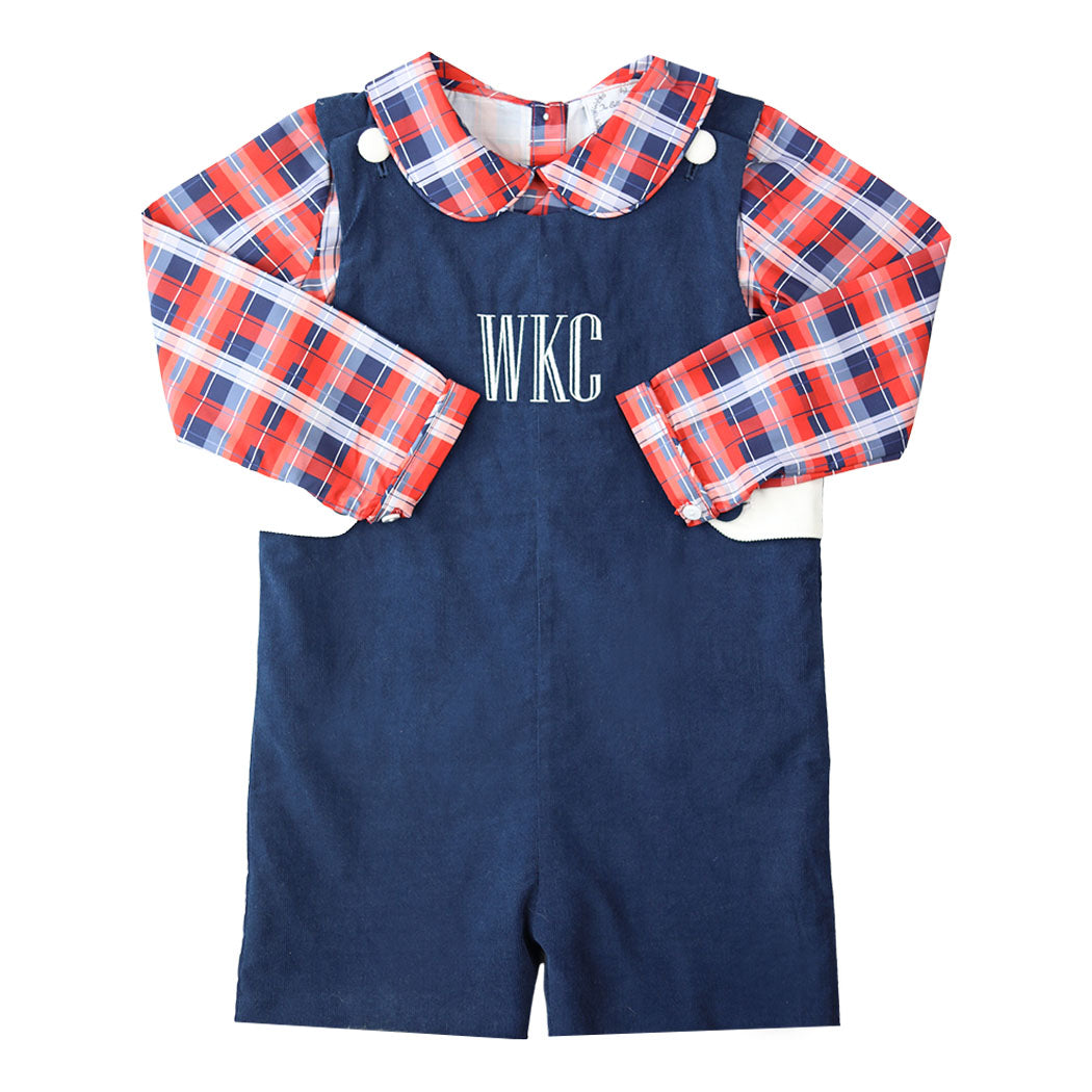 Primary Plaid Peter Pan Collar Shirt