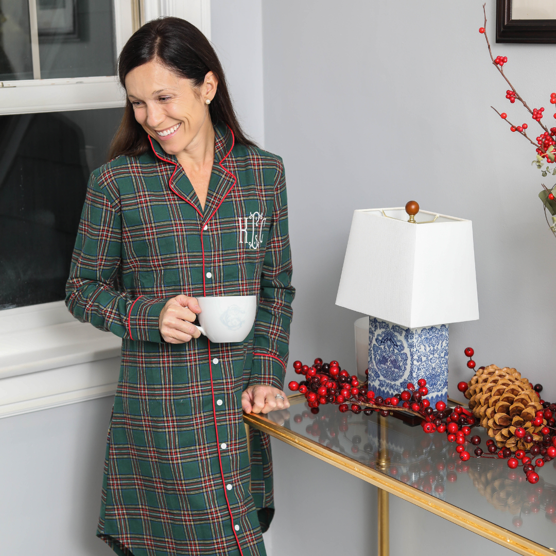 Cambridge Green Tartan Plaid Nightgown