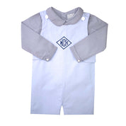 Navy Blue Gingham Peter Pan Shirt