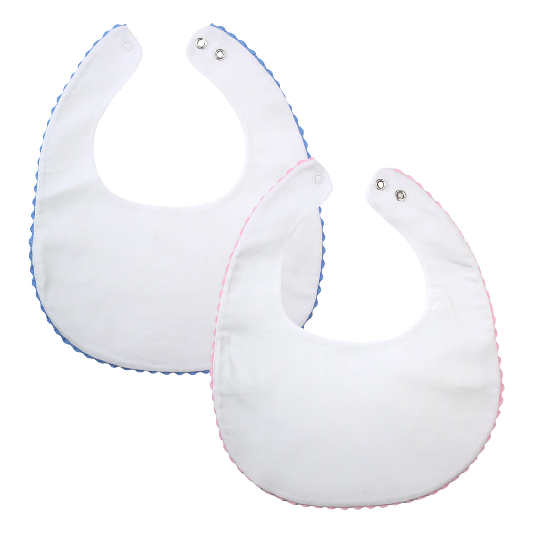 Pink RicRac Burp Cloth & Bib Set