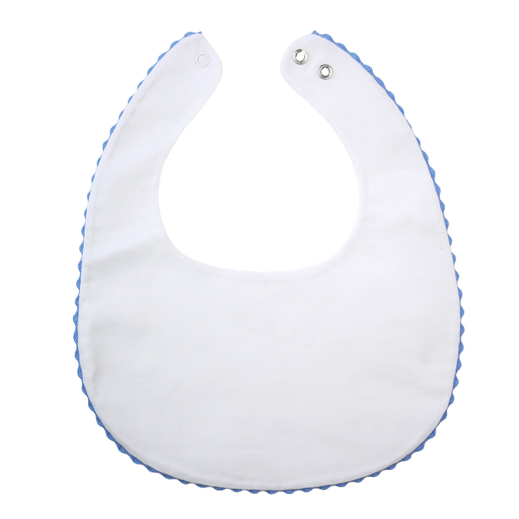 Blue RicRac Burp Cloth & Bib Set