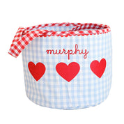 Gingham Heart Bucket