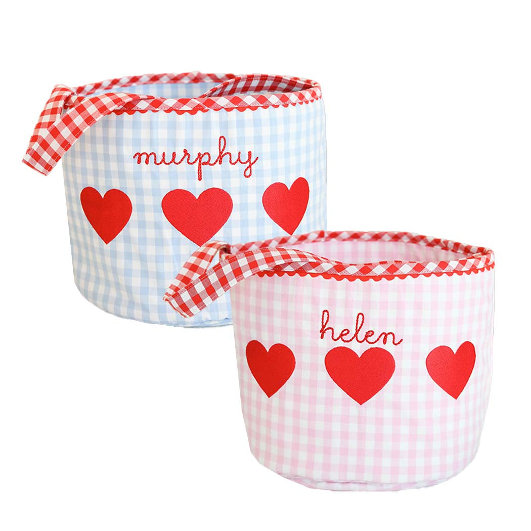 Gingham Heart Bucket