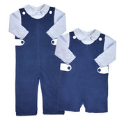 William Blue Gingham Classic Peter Pan Collar Shirt
