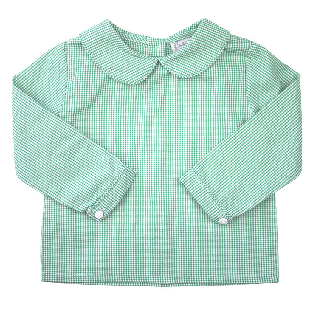 Conor Green Gingham Peter Pan Collar Shirt