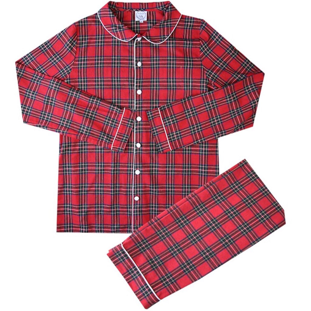 red tartan mens loungewear 