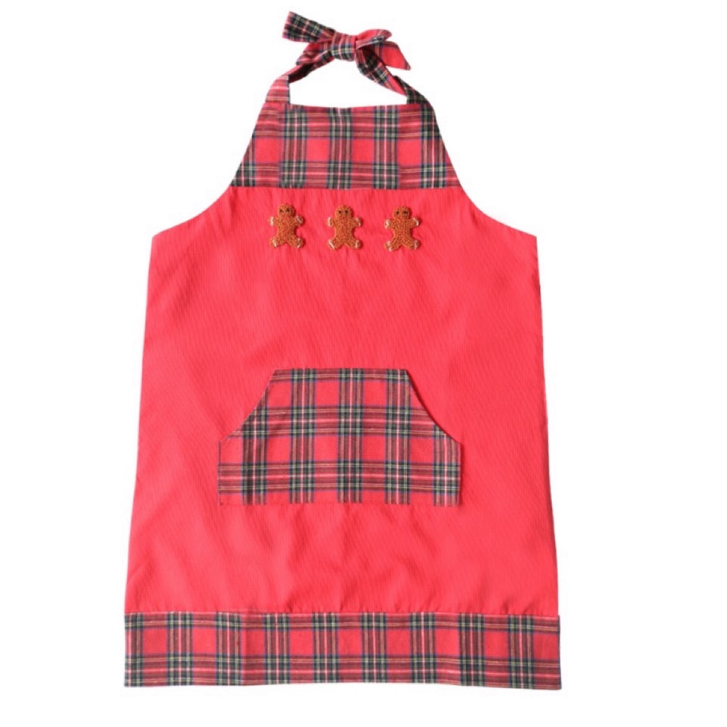 Adult French Knot Gingerbread Apron