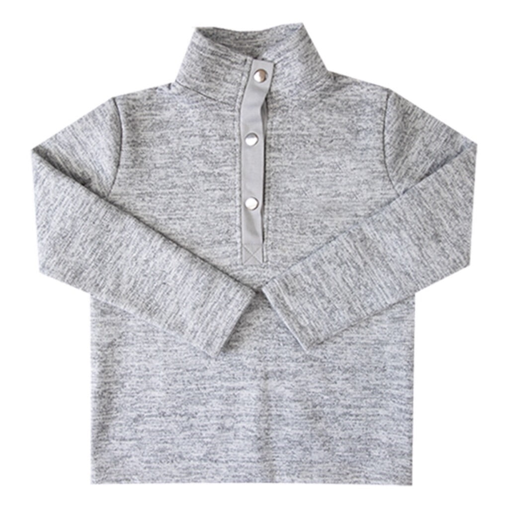 grey fleece pullover for kids unisex 