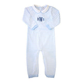 Drew Blue Stripe Baby Romper