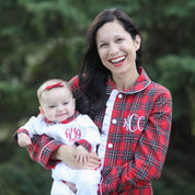 Elliott Baby Tartan Trim One-piece Zip-up