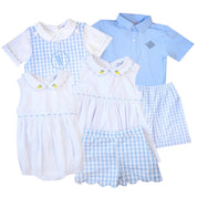 Murphy Light Blue Gingham Boys Shorts