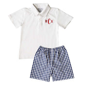 Nantucket Navy Gingham Shorts